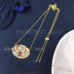 AAA Replica APM Monaco Multi-color Diamond Oval Pendant Necklace 